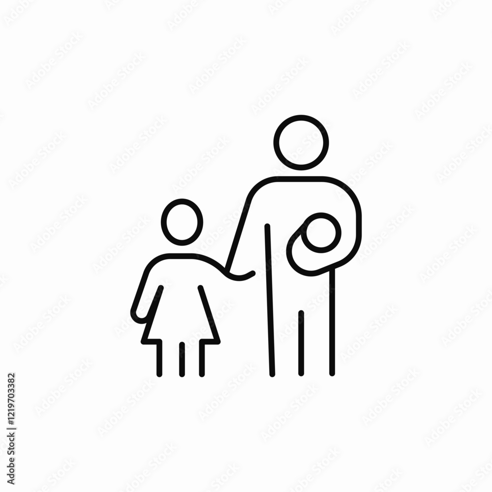 father child infant icon sign vector father child infant icon sign vector