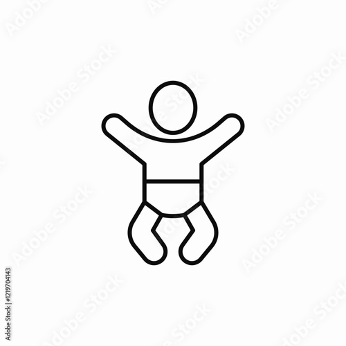 happy infant icon sign vector