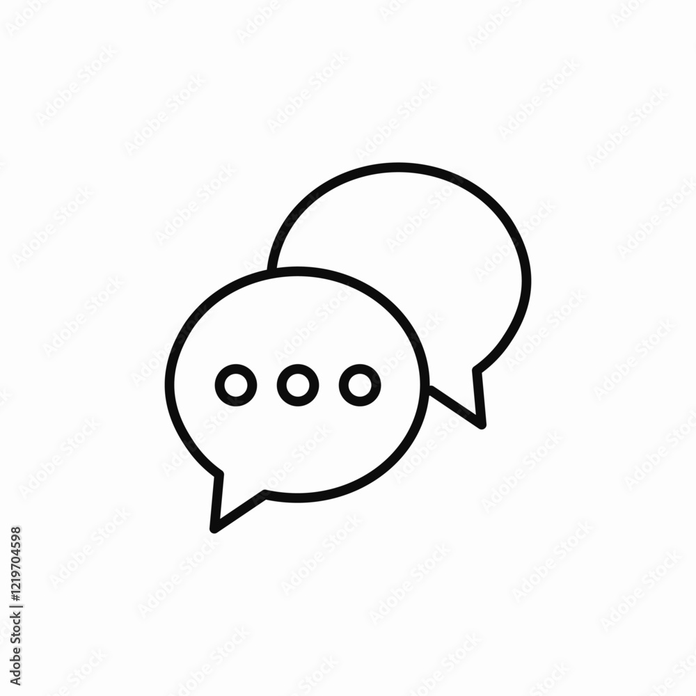 message discussion icon sign vector message discussion icon sign vector