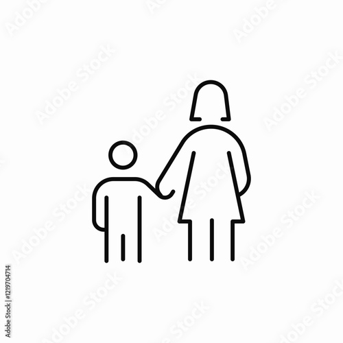 mother child icon sign vector