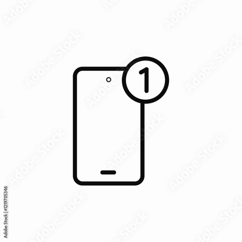 phone notification icon sign vector