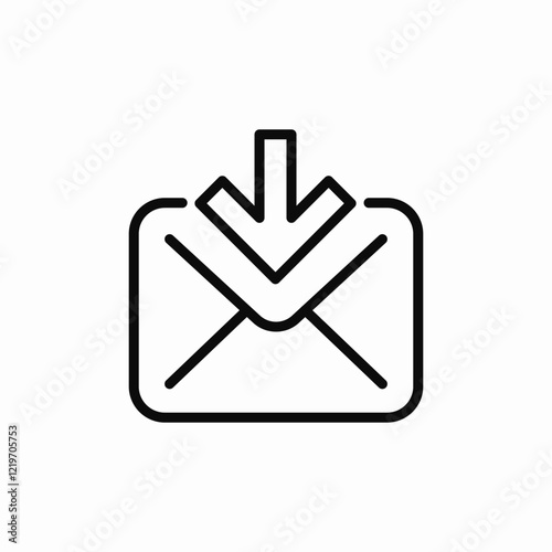 recieved email icon sign vector
