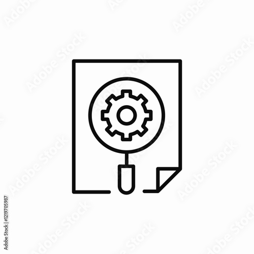 setting search file icon sign vector