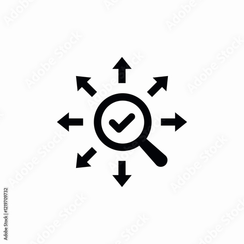 advanced search icon sign vector