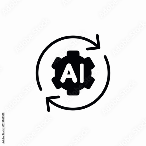 ai integration icon sign vector