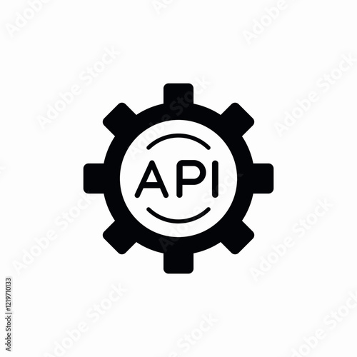 api connection icon sign vector