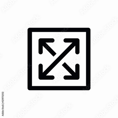 full screen icon sign vector