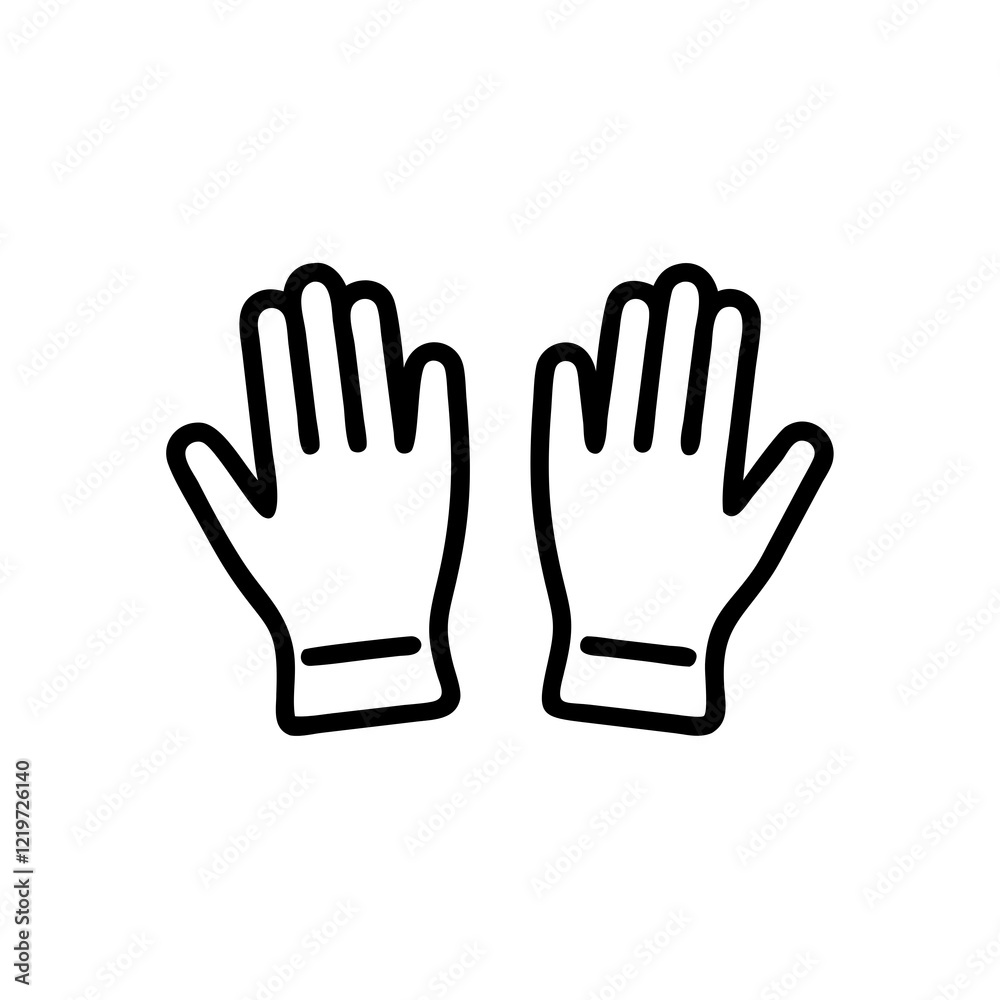 Gardening gloves icon, isolated vector illustration. Gardening gloves icon, isolated vector illustration.