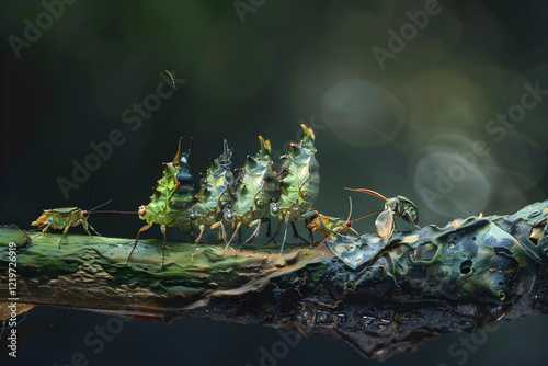 Incredible Journey: Visual Representation of the Nymphal Stage in Insect Metamorphosis photo