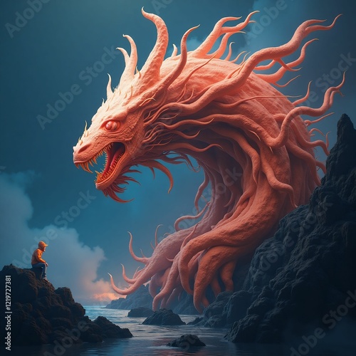 dragon in the water