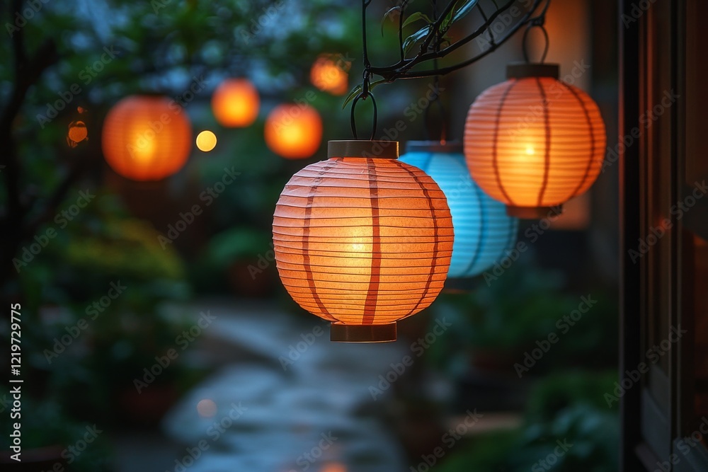 Vibrant Paper Lantern Display Illuminates Outdoor Setting with Colorful Glow and Festive Charm Vibrant Paper Lantern Display Illuminates Outdoor Setting with Colorful Glow and Festive Charm