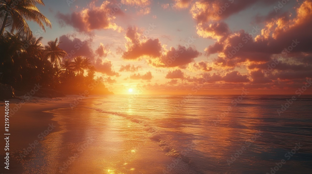 Sunset at beach. Sunset at beach.