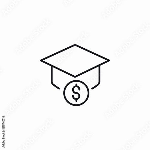 college finances icon sign vector