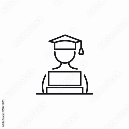 college graduate icon sign vector