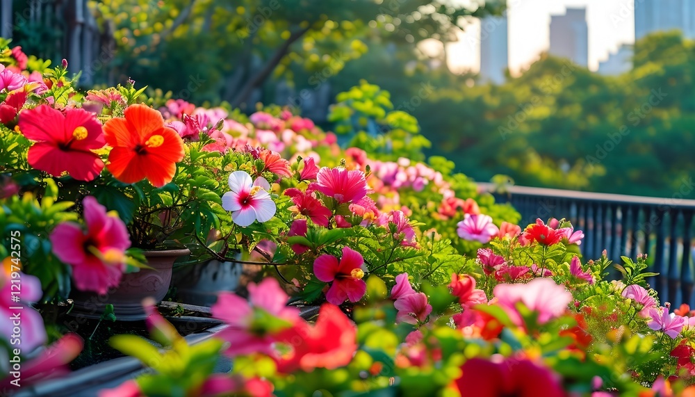Colorful flower blooming event in urban garden nature photography vibrant environment daylight scene Colorful flower blooming event in urban garden nature photography vibrant environment daylight scene