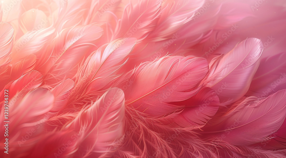 Pink feathers with a pink background Pink feathers with a pink background