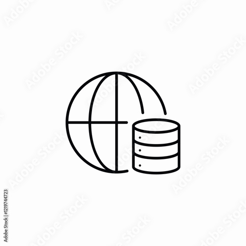 global database icon sign vector