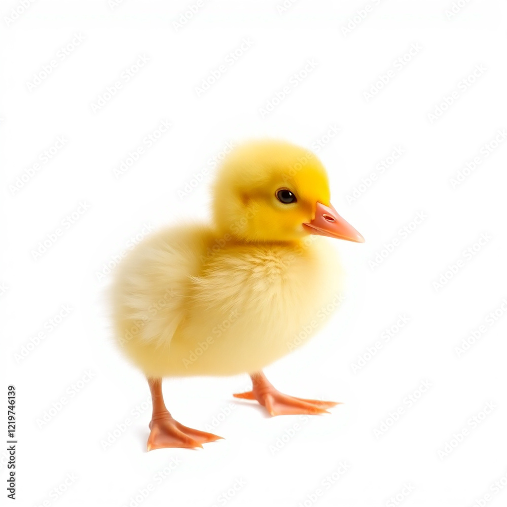 Cute fluffy yellow duckling Cute fluffy yellow duckling