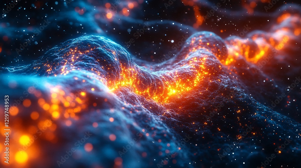 Bold portrayal of glowing microtubules Bold portrayal of glowing microtubules