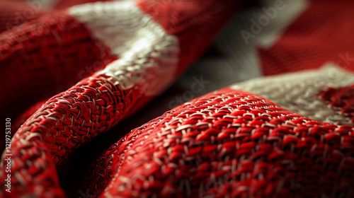 close up of red fabric
