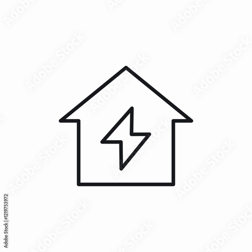 house energy supply icon sign vector