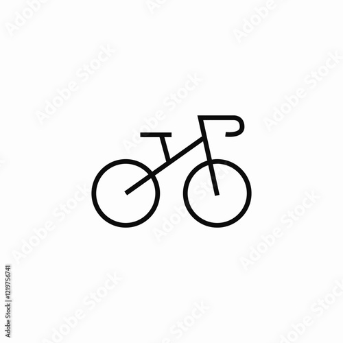 bicycle transportation means icon sign vector