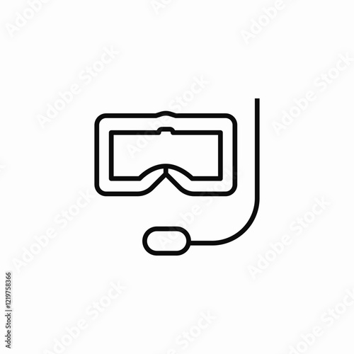 snorkeling equipment icon sign vector