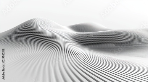 Abstract white lines landscape.