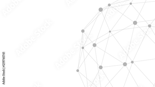 Technology abstract background. Dots connected by lines. Minimalist mesh backdrop. Abstract polygonal shape.