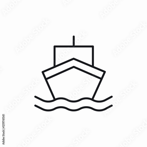 ship sailing icon sign vector