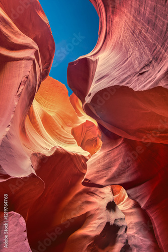 Antelope Canyon in Arizona near Page - travel and art concept