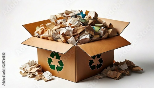 Generated image : recyclage des vieux papiers