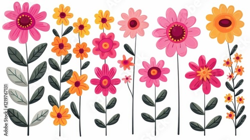 Discover vibrant groovy flower art that blends retro s charm with modern design, perfect for any artistic space. photo