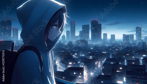 A lonely anime guy doesn't know what to do next in his life