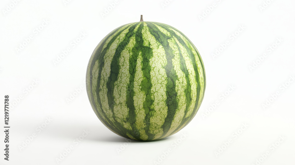 Fresh Whole Watermelon Isolated on White Background Fresh Whole Watermelon Isolated on White Background