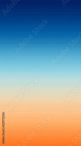Vibrant Blue and Orange Gradient Sky: Serene Natural Background and Modern Artistic Wallpaper