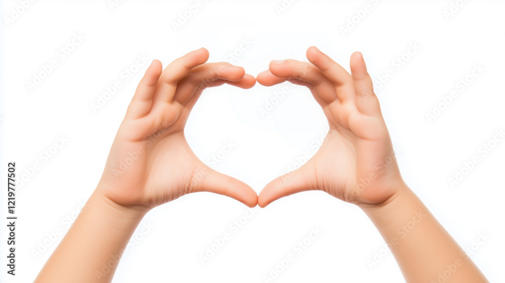 Kid forming a heart shape with their hands, representing the innocence and kindness of children's love in a playful and expressive way. kid's body language, heart-shaped hands, chi Kid forming a heart shape with their hands, representing the innocence and kindness of children's love in a playful and expressive way. kid's body language, heart-shaped hands, chi