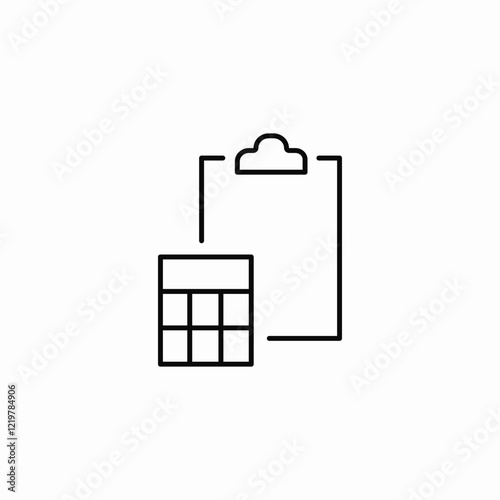 table content entry icon sign vector