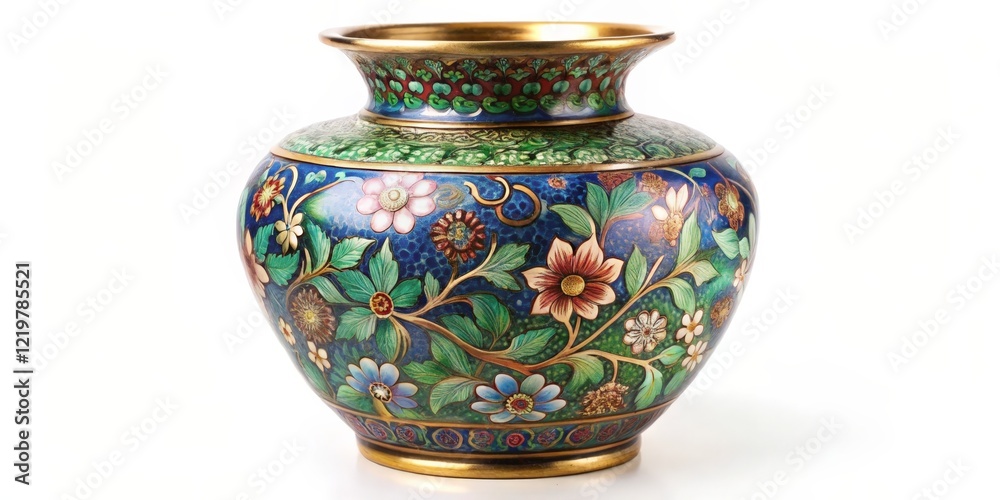 Cloisonné Vase with Floral Design Cloisonné Vase with Floral Design
