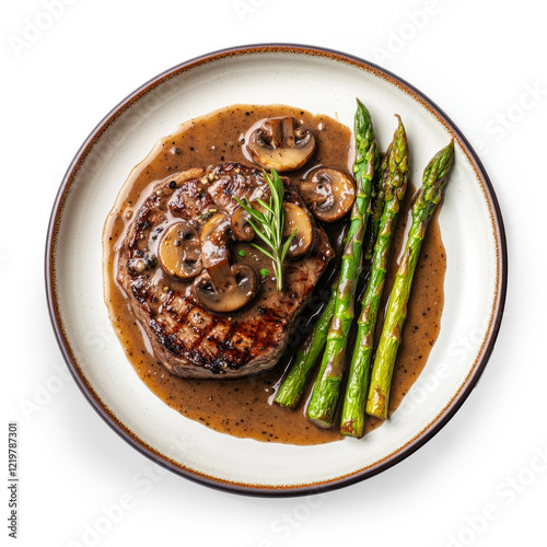 Delicious Plate of Steak wi...