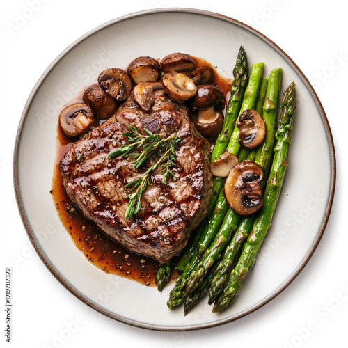 Delicious Plate of Steak wi...