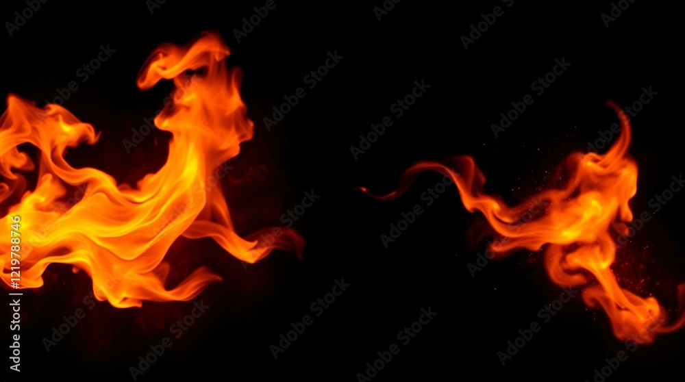 Fototapeta premium Fire Effect Suitable for Photoshop Screen mode SET_1