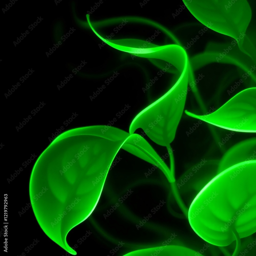 Naklejka premium Leaves Effect Suitable for Photoshop Screen mode SET_1