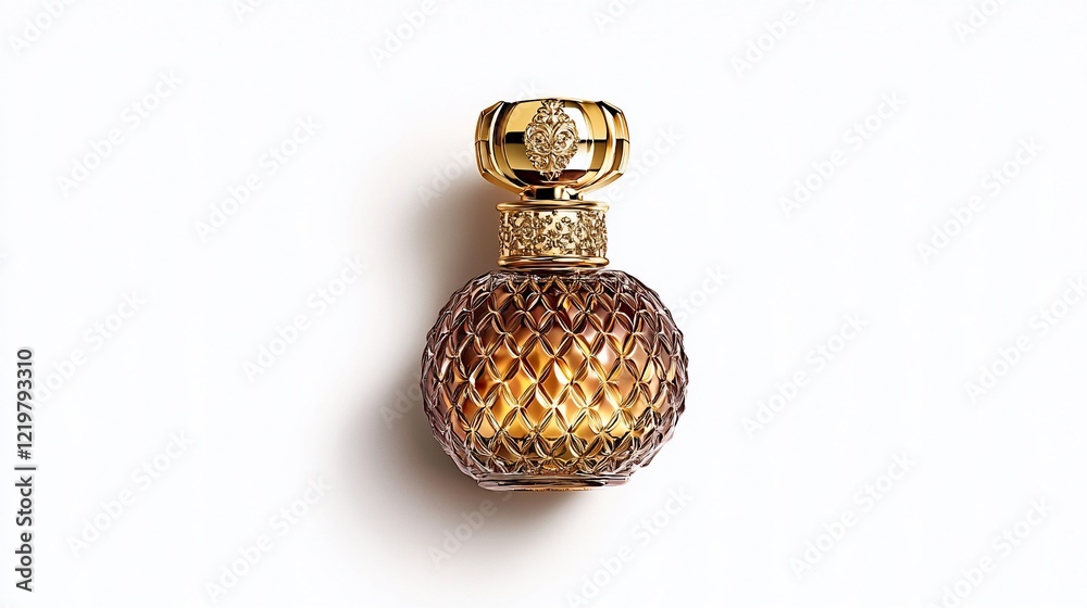 Luxurious Golden Perfume Bottle Luxurious Golden Perfume Bottle