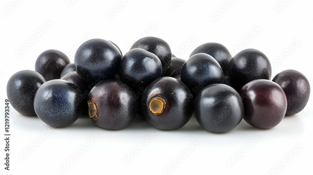 Pile of dark berries on white background, food photography Pile of dark berries on white background, food photography