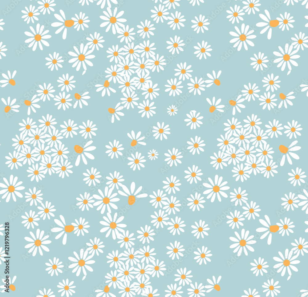 Seamless floral pattern with decorative flowers in elegant repeating design Seamless floral pattern with decorative flowers in elegant repeating design