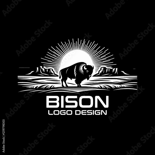Bison Vector Logo Design