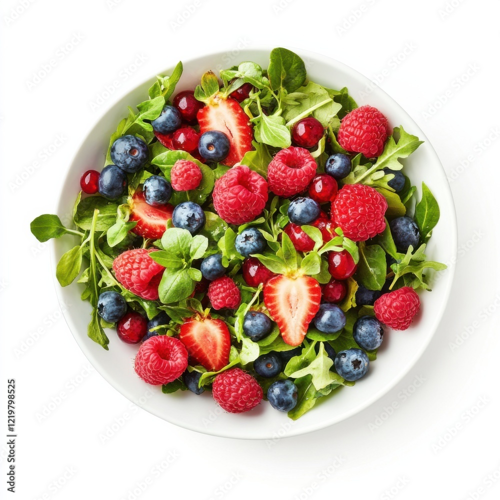 Obraz premium A refreshing mixed berry salad with raspberries, blueberries, and strawberries