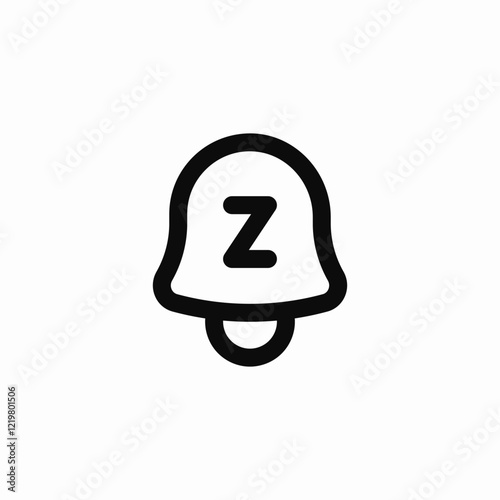 bedtime reminder icon sign vector