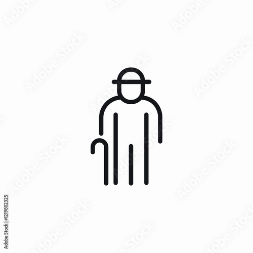 geriatric care icon sign vector